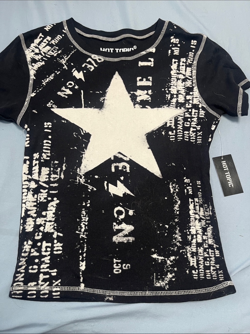 Hot Topic Black Star Graphic Tee